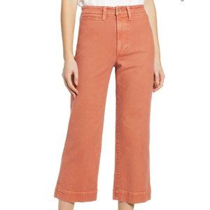 Madewell Slim Emmett Wide Leg Crop Pants NWT